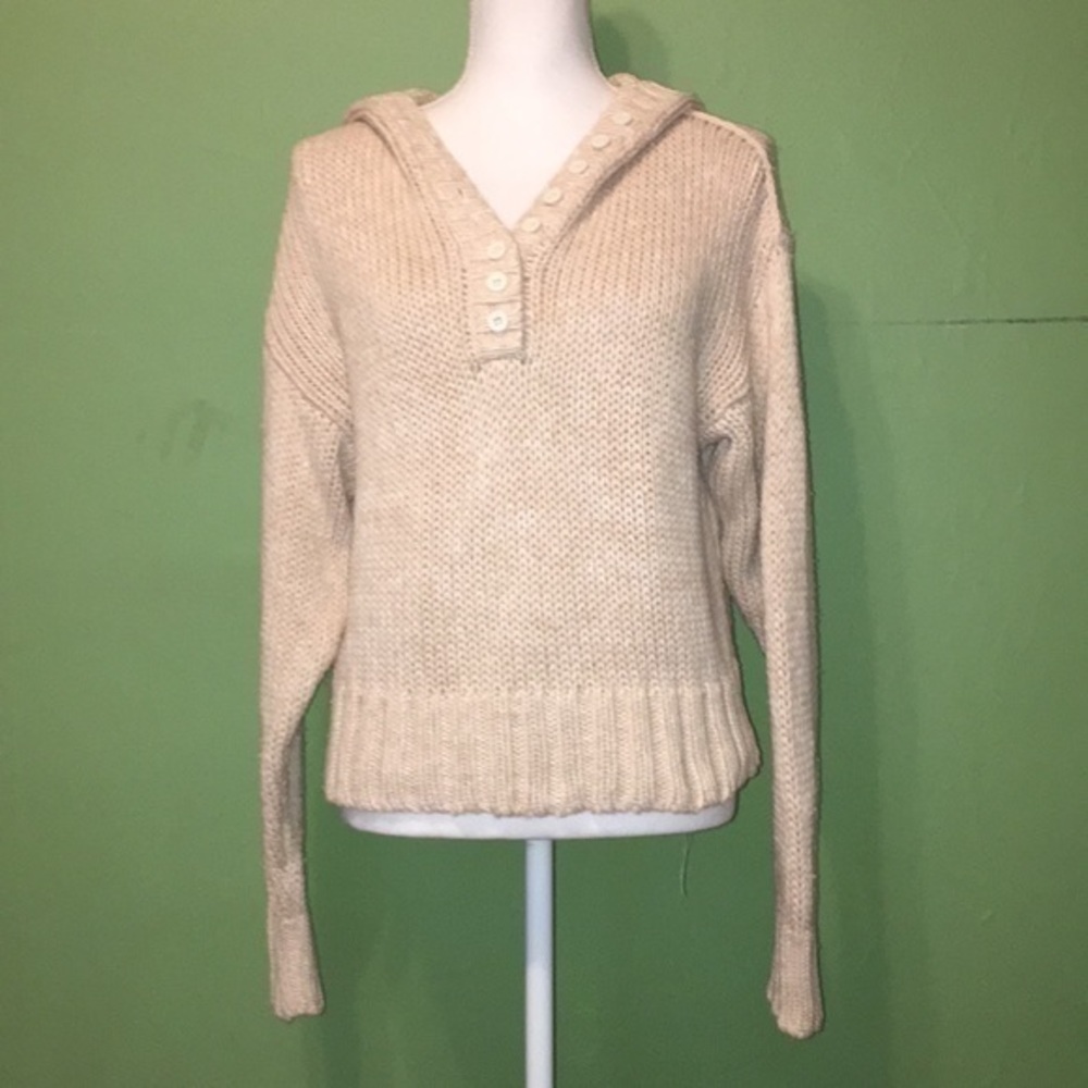 SOFT SURROUNDINGS cream pullover‎ sweater hoodie